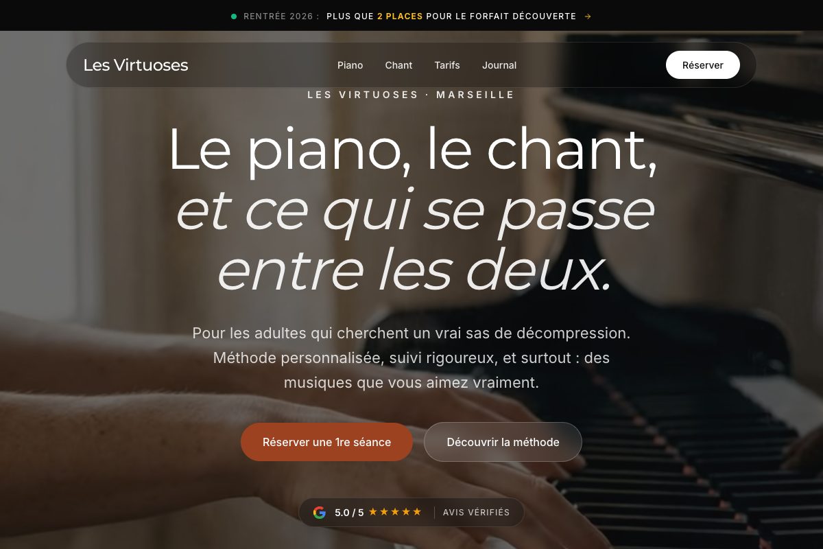 Page d’accueil Les Virtuoses sur candicemusic.fr